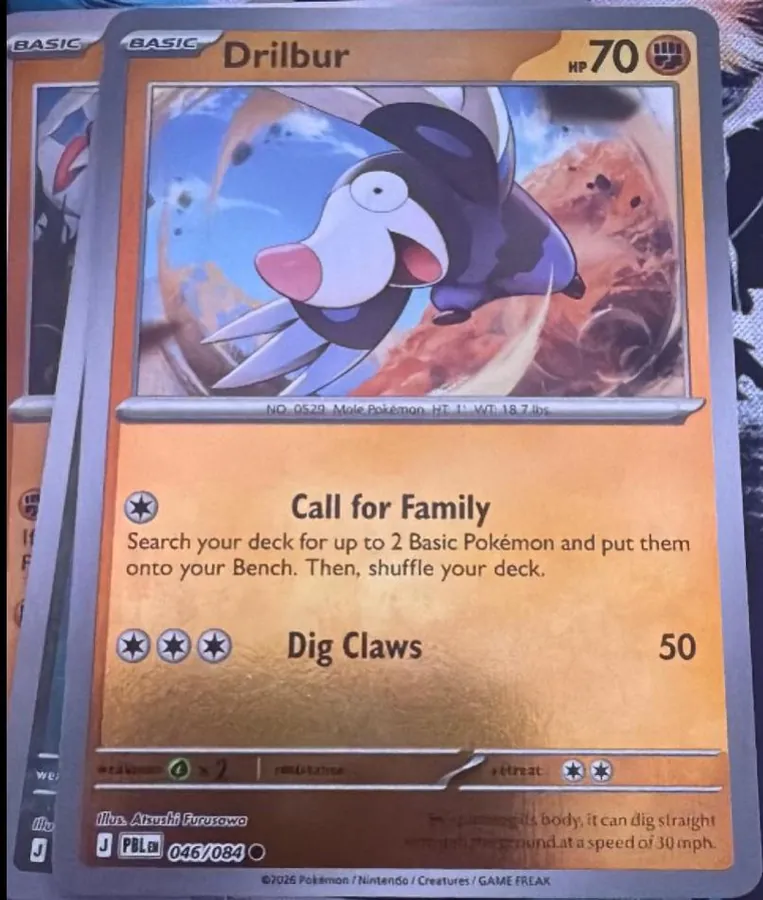 Pitch Black Drilbur [Reverse Holo] Pokémon card